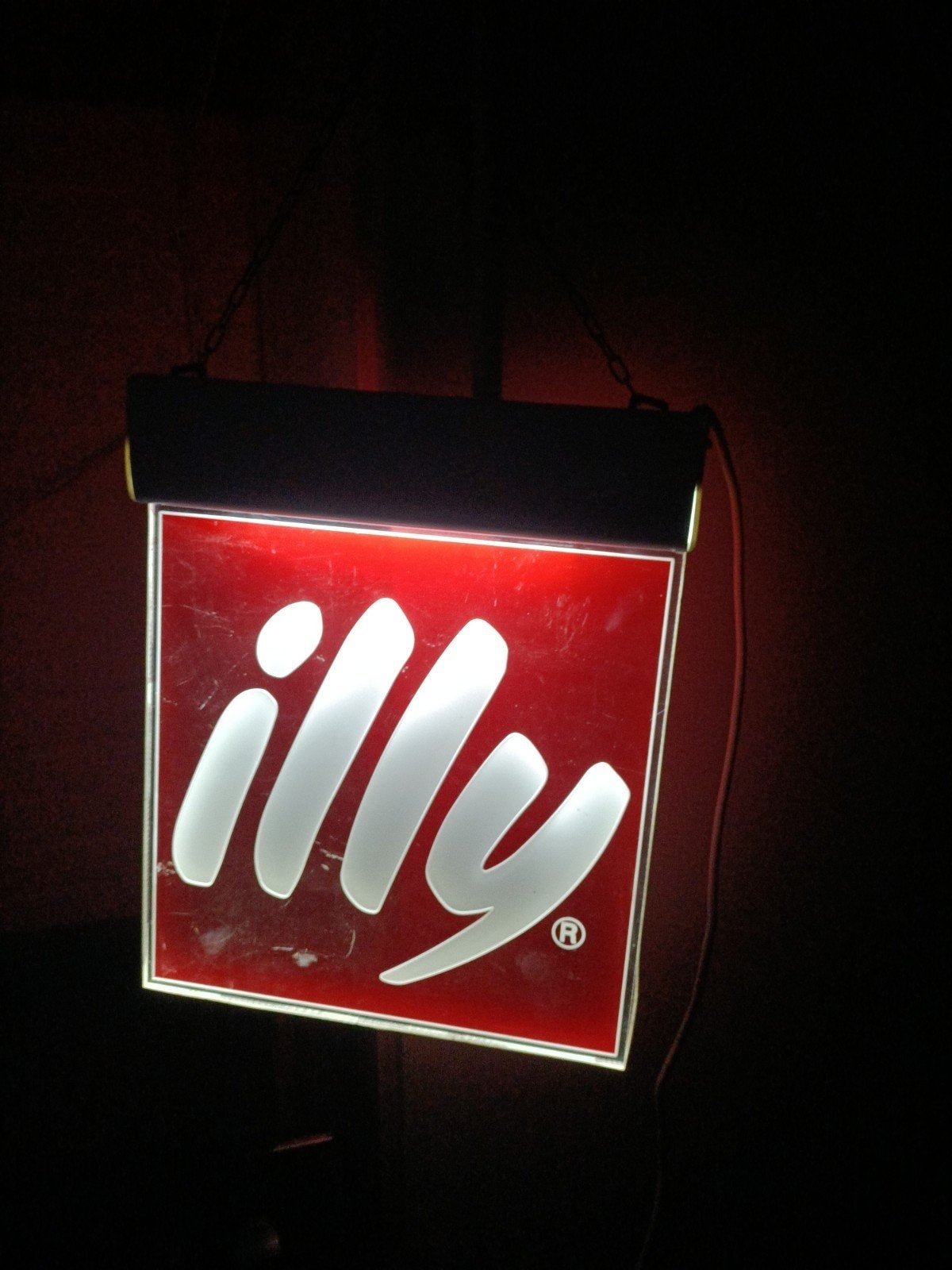 Illy Koffie Lichtbak Reclamebord - Vintage Design, Ophalen of Verzenden, Gebruikt, Lichtbak of (neon) lamp