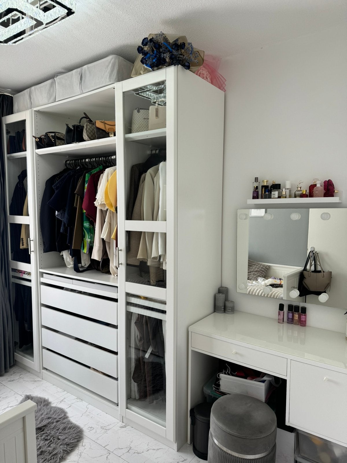 Pax kast IKEA + kaptafel, Ophalen, 200 cm of meer, Met klep(pen), 50 tot 100 cm