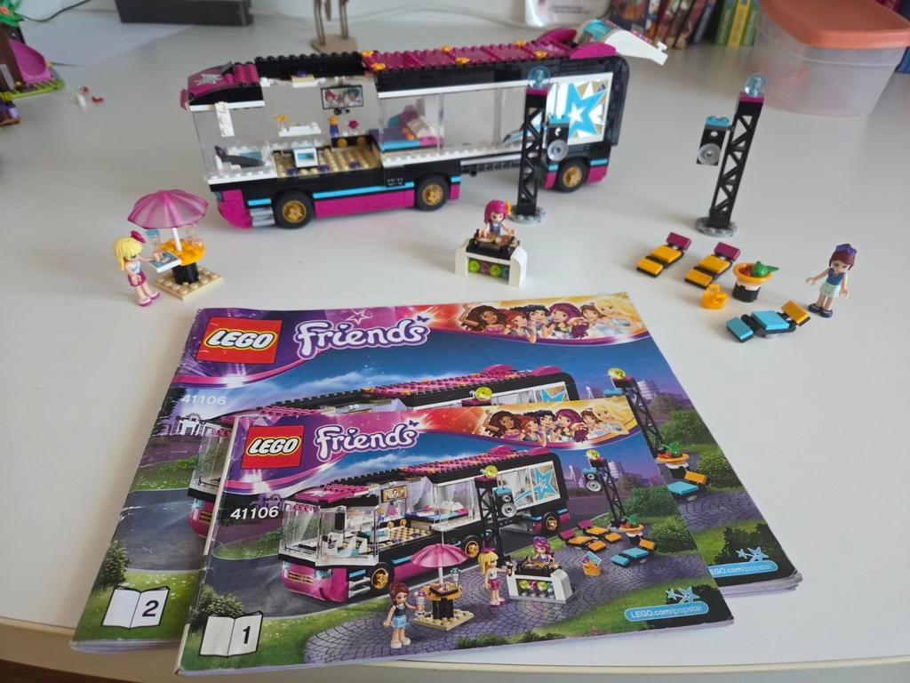 LEGO Friends 41106 Popster Tourbus met accessoires, Gebruikt, Lego, Friends, Ophalen of Verzenden
