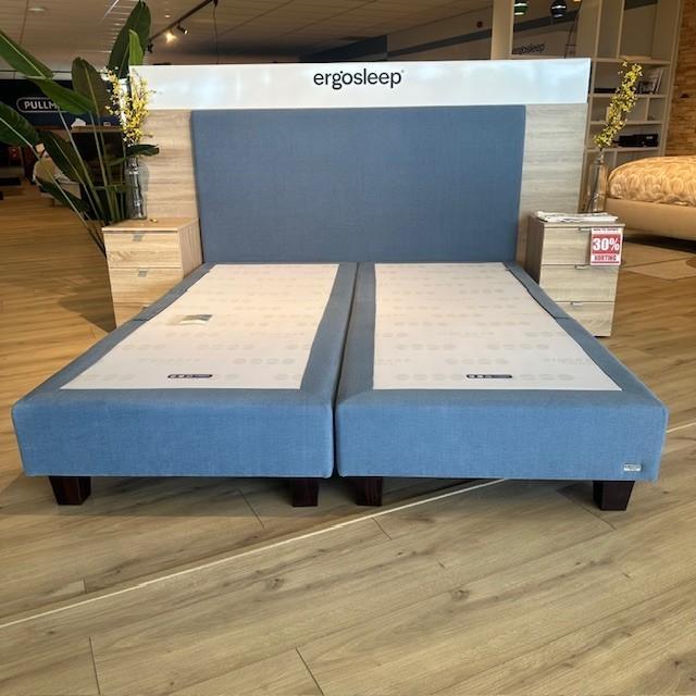 Ergosleep Bs3 Boxspring Madison - 180x210cm, Ophalen, Blauw, 210 cm, 180 cm
