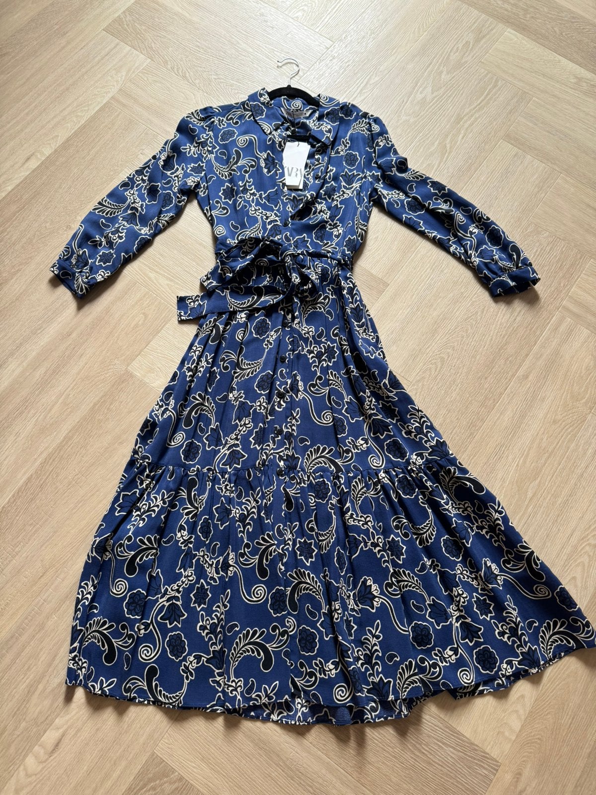 Zara blauwe jurk maat xs nieuw, Blauw, Nieuw, Ophalen of Verzenden, Maat 34 (XS) of kleiner