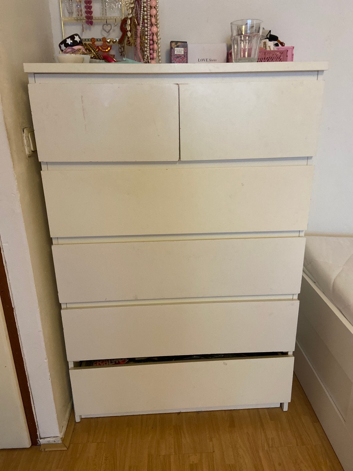 IKEA Malm ladekast - mist onderste balk, Ophalen, Gebruikt, 5 laden of meer, 100 tot 150 cm