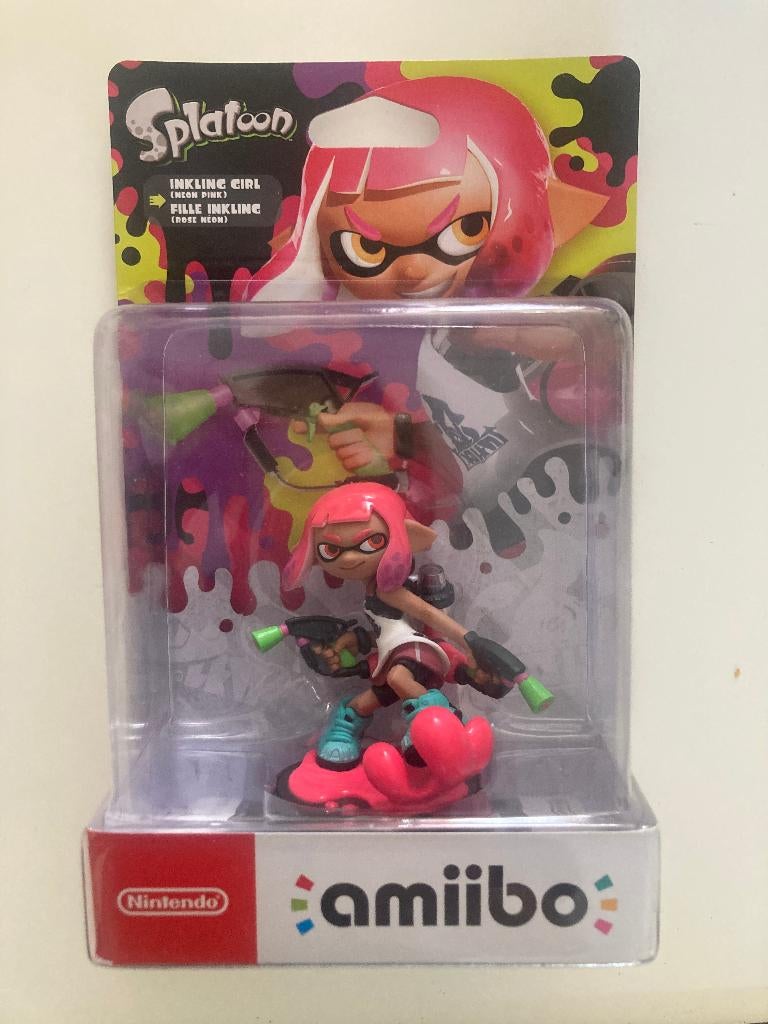 Amiibo inkling girl neon pink, 1 speler, Ophalen of Verzenden, Zo goed als nieuw, Vanaf 3 jaar