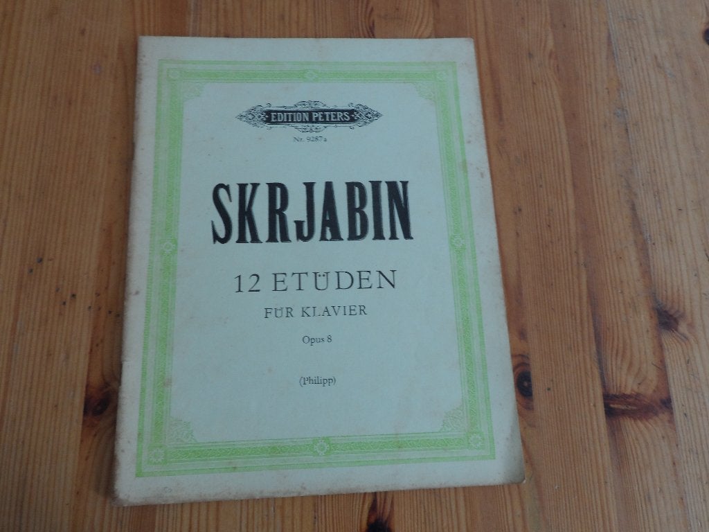Skrjabin - 12 etuden op. 8, Gebruikt, Klassiek, Ophalen of Verzenden, Artiest of Componist