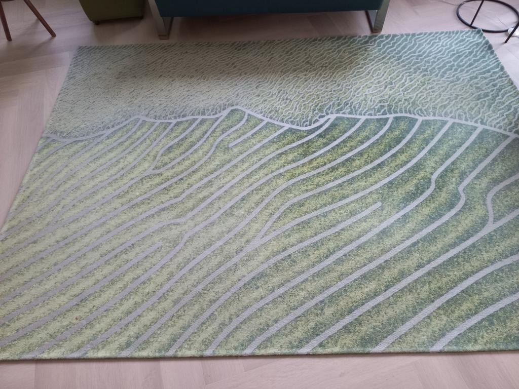 Louis De Poortere Waves Gambia Coast Vloerkleed, Ophalen, Gebruikt, Groen, 200 cm of meer