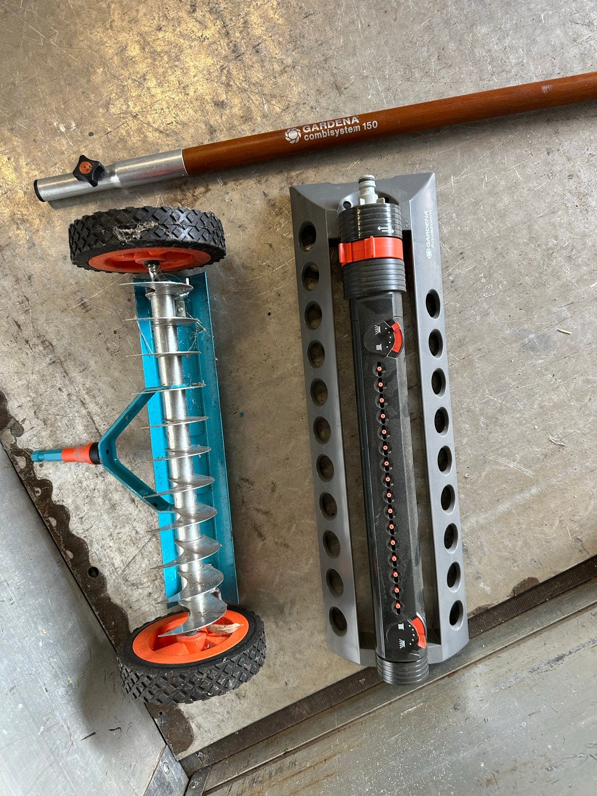 Gardena Combi : Verticuteerboy, sproeier en steel, Ophalen, Gebruikt, Overige soorten