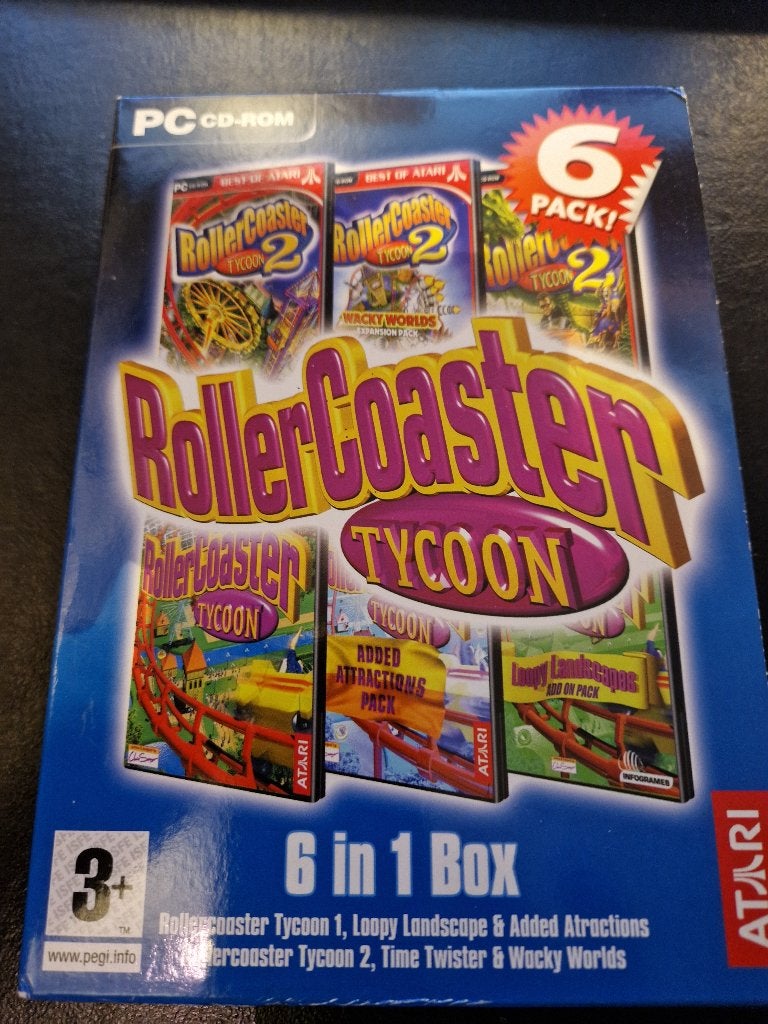 Roller Coaster Tycoon Atary 6 pack, 1 speler, Eén computer, Ophalen of Verzenden, Zo goed als nieuw