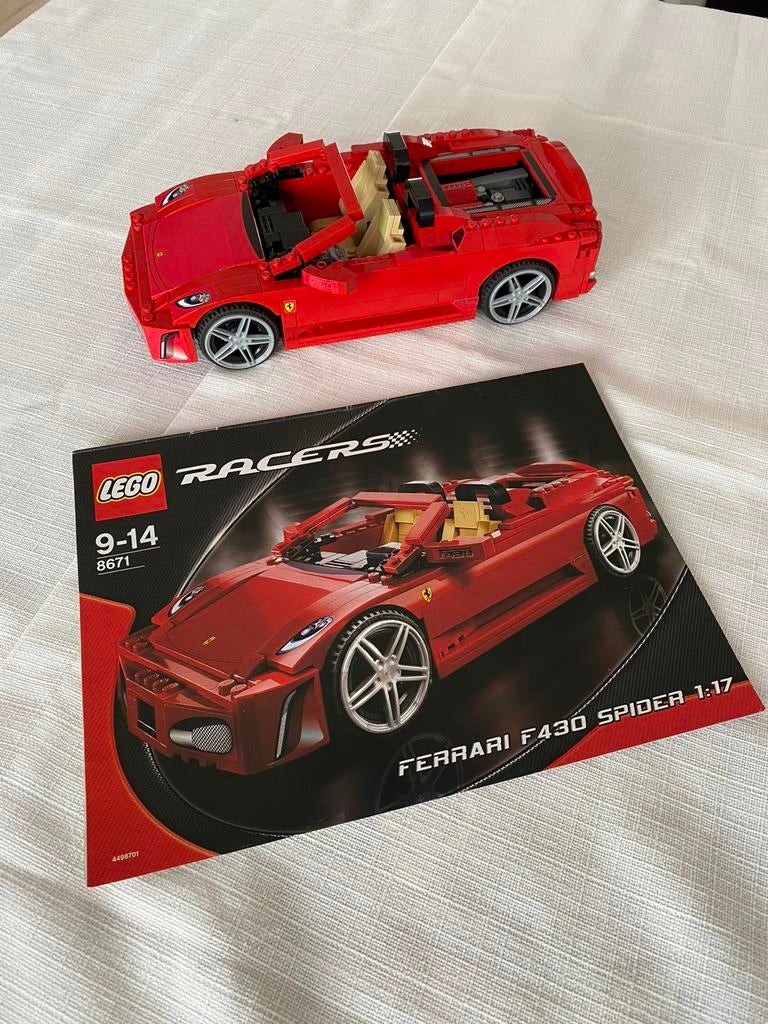 Lego 8671 Ferrari 430 Spider 1:17, Gebruikt, Lego, Compleet, Ophalen of Verzenden
