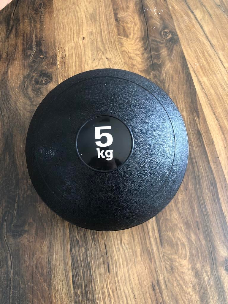 Medicijnbal 5kg Zwart - Ideaal voor Kracht en Conditie, Ophalen of Verzenden, Zo goed als nieuw, Armen, Medicijnbal