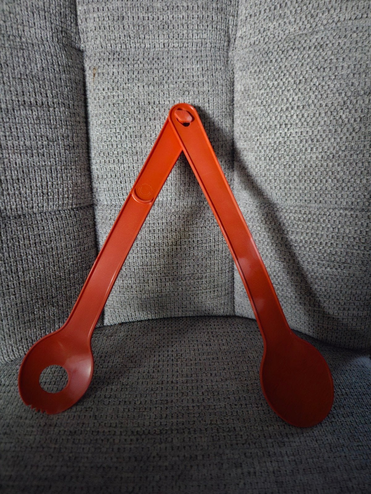 Tupperware saladecouvert set rood - spatel en lepel, Kunststof, Ophalen of Verzenden, Rood, Overige merken