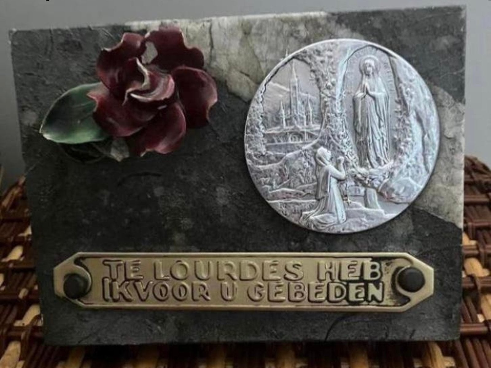 LOURDES!MARMEREN PRACHTIGE STANDAARD,MARIA &BERNADETTE!!, Ophalen of Verzenden