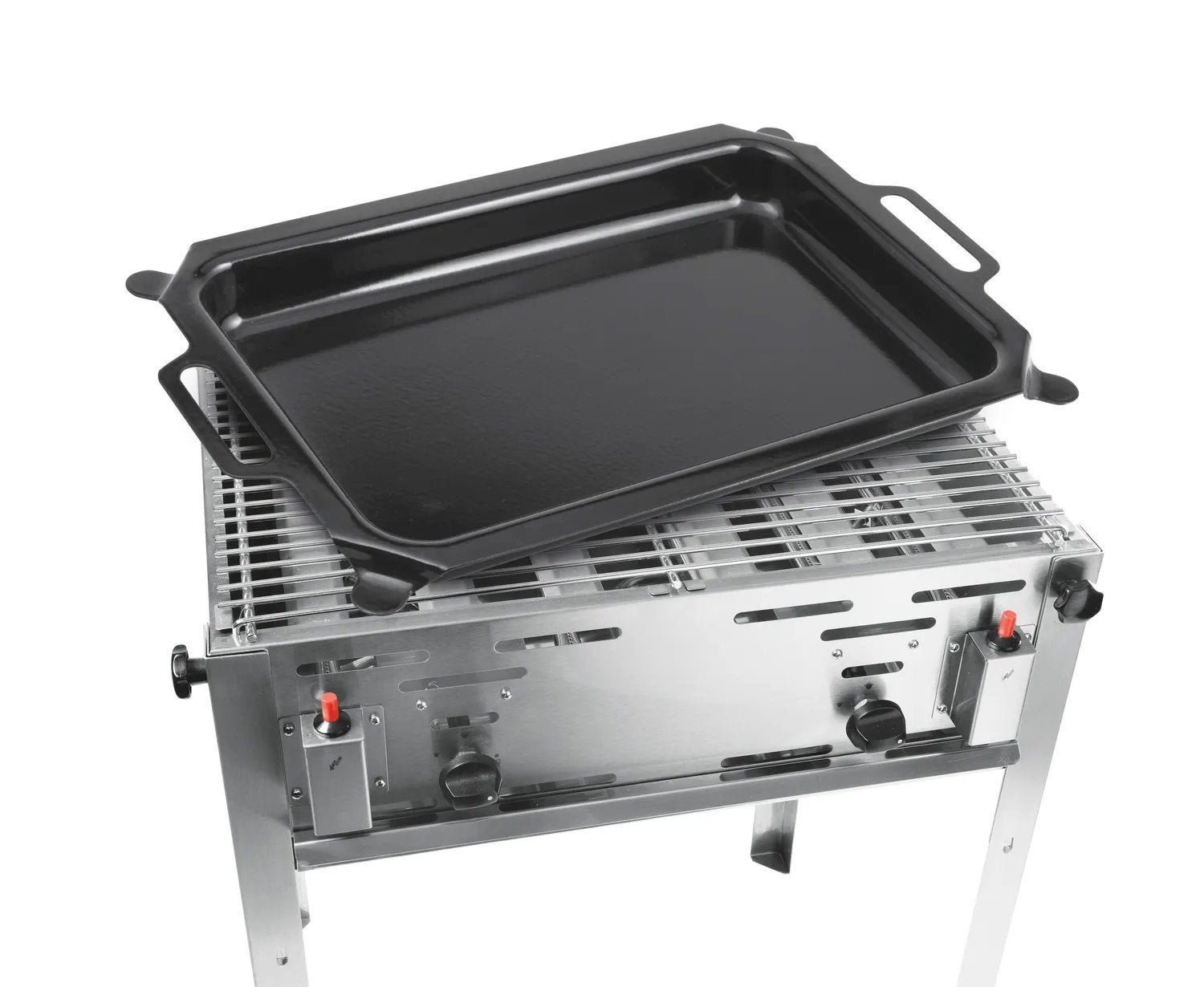 Hendi Grill Master Maxi Gasbarbecue met bakplaat en rooster, Ophalen of Verzenden, Nieuw