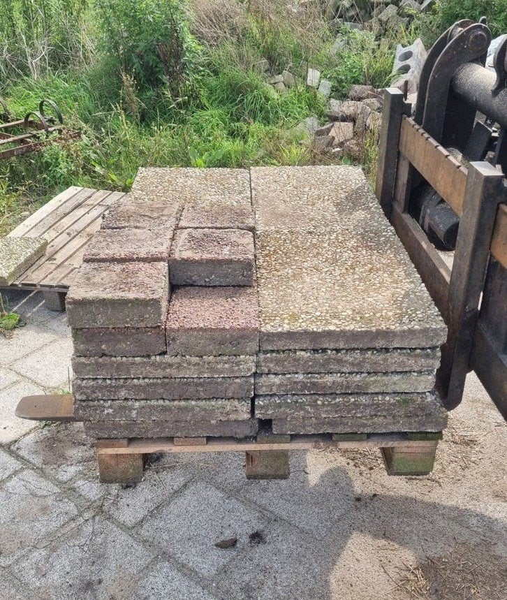 gratis af te halen Grindtegels 60 x 40 cm, Tuin en Terras, Ophalen, Gebruikt, Grind, Terrastegels