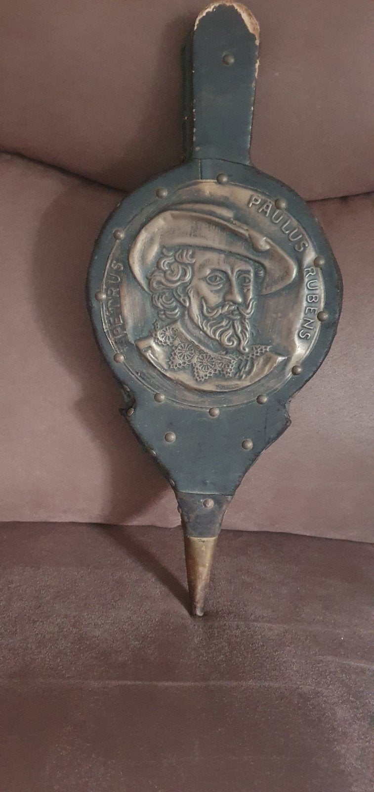 antieke blaasbalg, Antiek en Kunst, Ophalen of Verzenden, Koper