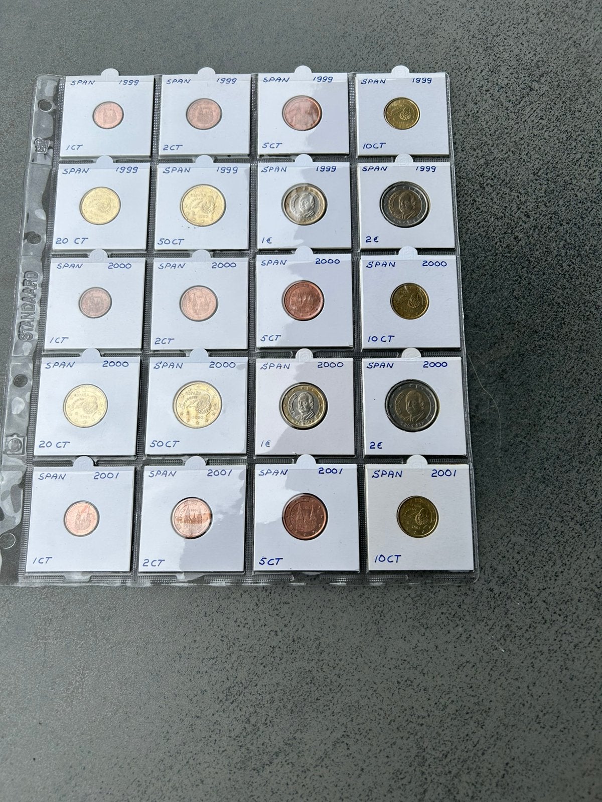 EURO MUNTEN SPANJE JAREN  1999 2000 2001 en 2002  Compleet., Ophalen of Verzenden, Spanje, Overige waardes
