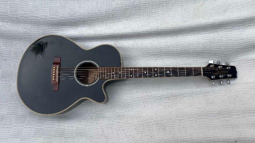 Jasmine by Takamine E91C Western gitaar Zwart met element, Ophalen, Gebruikt, Western- of Steelstringgitaar, Met (piezo-)element