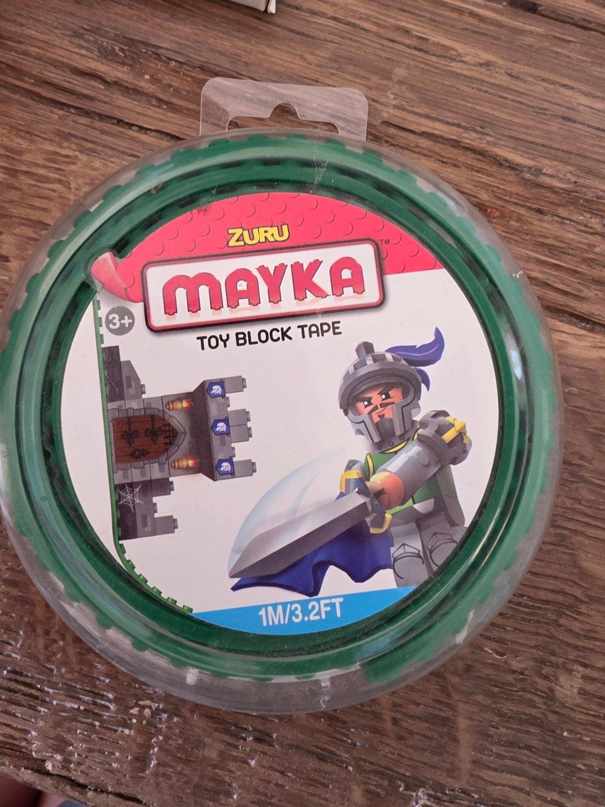 Mayka Toy Block Tape - 1 meter - Groen, Ophalen of Verzenden, Nieuw, Overige merken