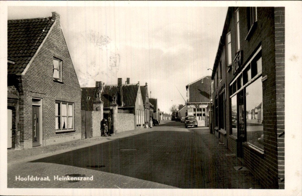 Heinkenszand - Hoofdstraat - straatzicht, Verzamelen, Ophalen of Verzenden, 1940 tot 1960, Gelopen, Zeeland