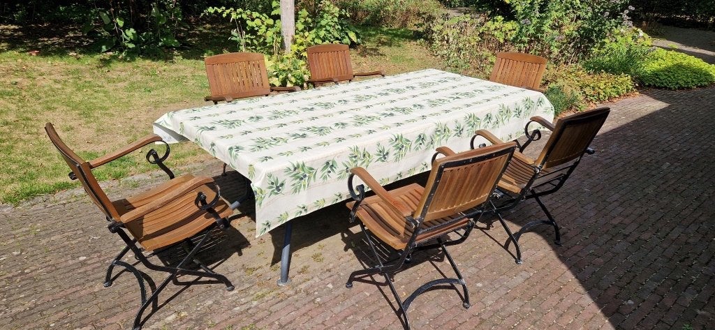 Teakhouten opklapbare tuinstoelen, Tuin en Terras, Ophalen, Gebruikt, Teakhout, Inklapbaar