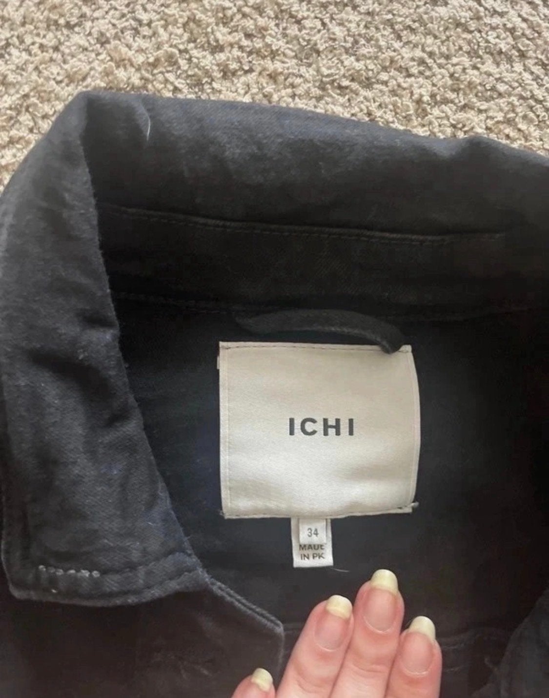 Y2K ICHI Kort Denim Spijkerjasje Zwart Maat XS, Kleding | Dames, Zwart, Ophalen of Verzenden, Maat 34 (XS) of kleiner, Gedragen