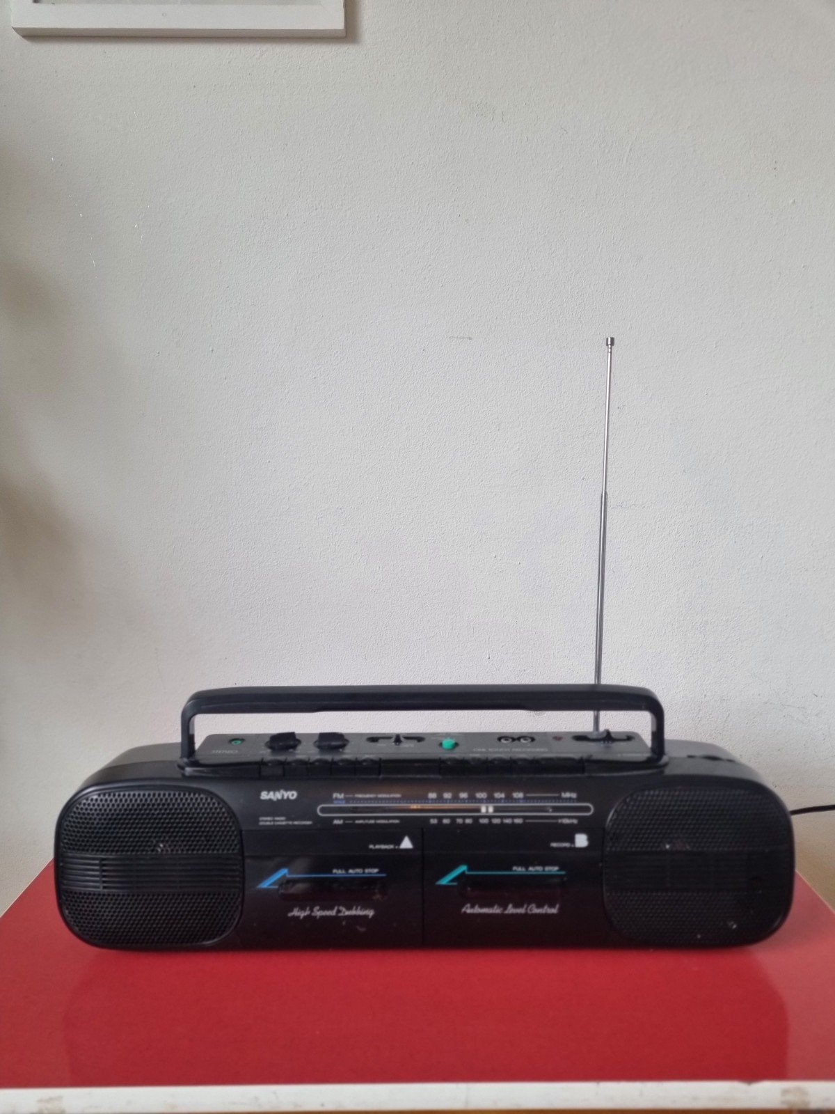 Vintage Sanyo radio cassette ghettoblaster getest, Ophalen of Verzenden