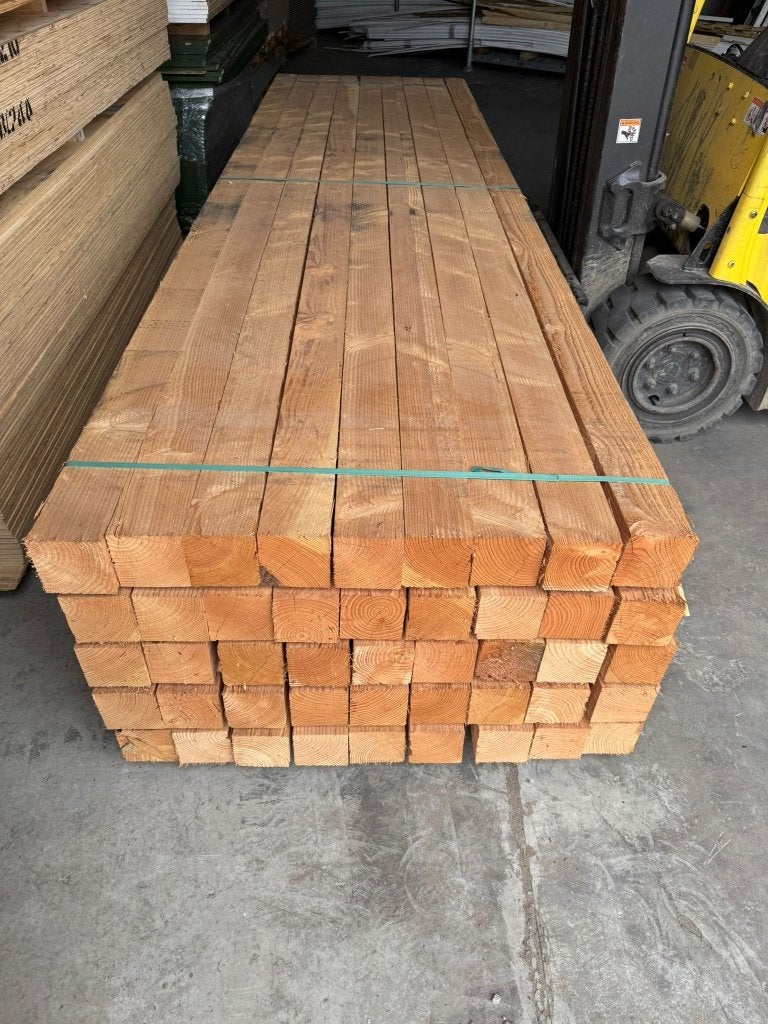 Douglas palen fijn bezaagd 12x12, Ophalen, Nieuw, 250 cm of meer, Palen