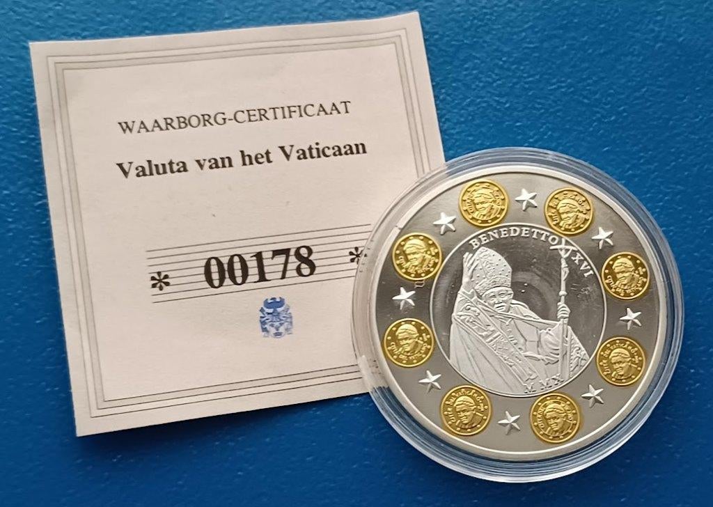 Vaticaan penning Paus Benedictus XVI - 2010, Postzegels en Munten, Verzenden, Overige materialen, Buitenland