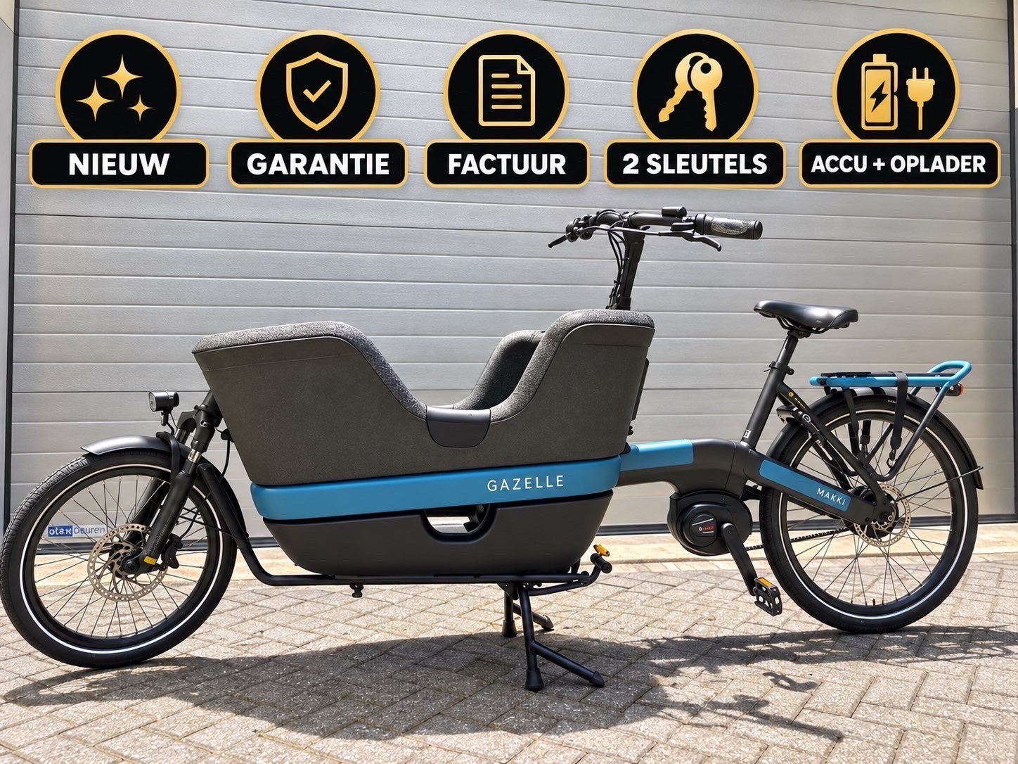FABRIEKSTAAT GAZELLE MAKKI LOAD | SMART l GARANTIE | FACTUUR, Fietsen en Brommers, Fietsen | Bakfietsen, Ophalen, 4 kinderen of meer