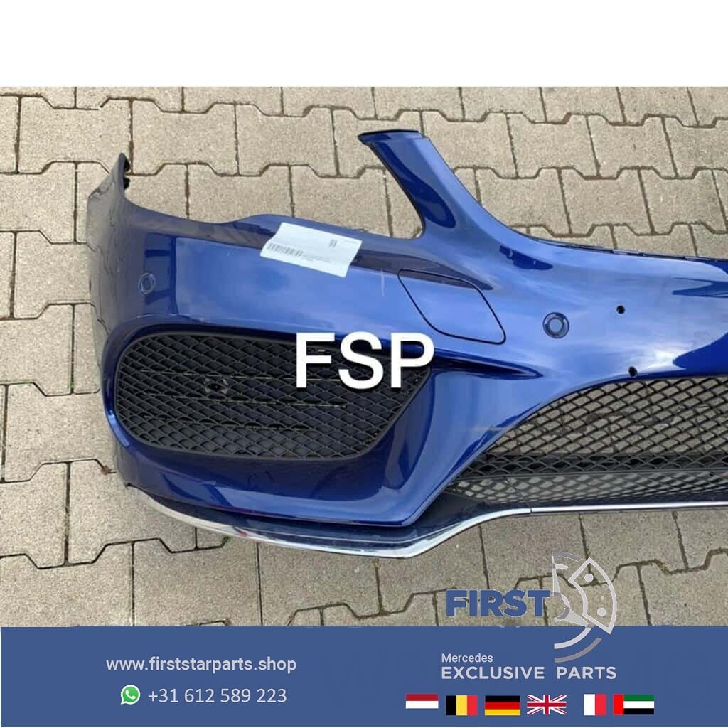 W207 FACELIFT AMG VOORBUMPER COMPLEET BLAUW Mercedes E Klass, Gebruikt, -, Voor, Ophalen of Verzenden
