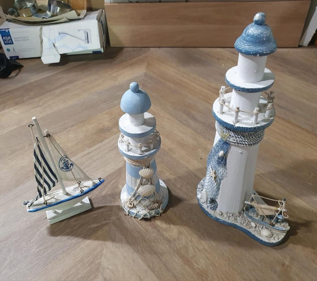 Decoratieve houten strandtafereel, Antiek en Kunst, Ophalen