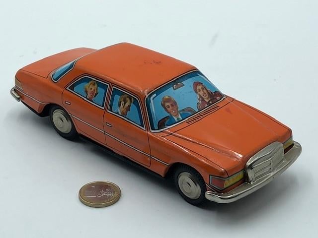 Oude Mercedes S-Klasse van Blik, Antiek en Kunst, Antiek | Speelgoed, Ophalen of Verzenden