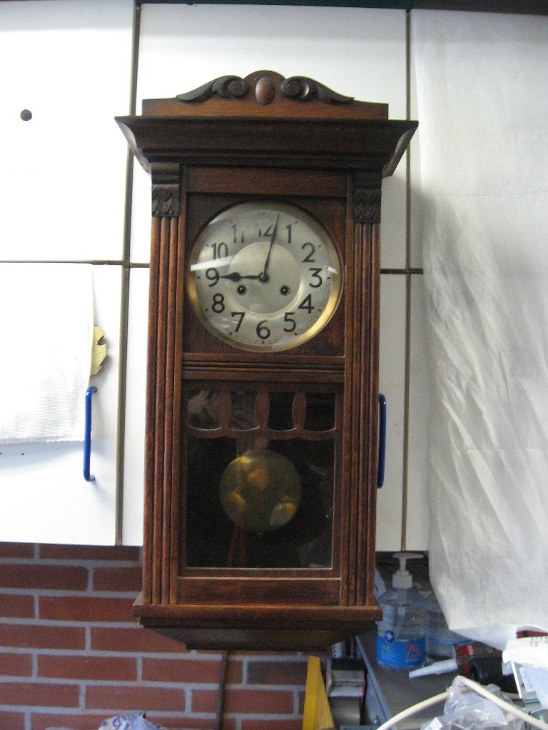 ZEER OUDE ANTIEKE REGULATEUR KLOK, Ophalen of Verzenden