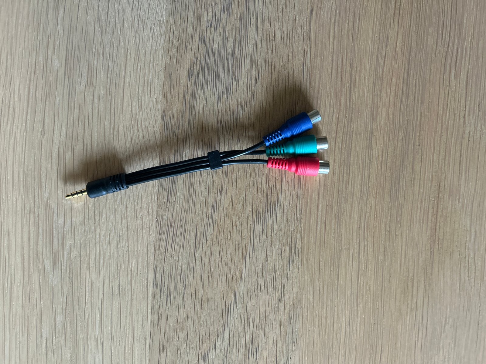 Jack naar 3x RCA (tulp) kabel rood, groen, blauw, Ophalen of Verzenden, Zo goed als nieuw, Minder dan 2 meter, Overige kabels