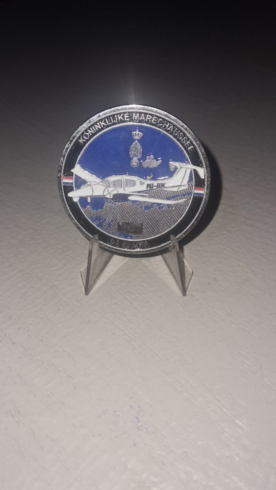 Challenge Coin Koninklijke Marechaussee Vliegtuig, Ophalen of Verzenden