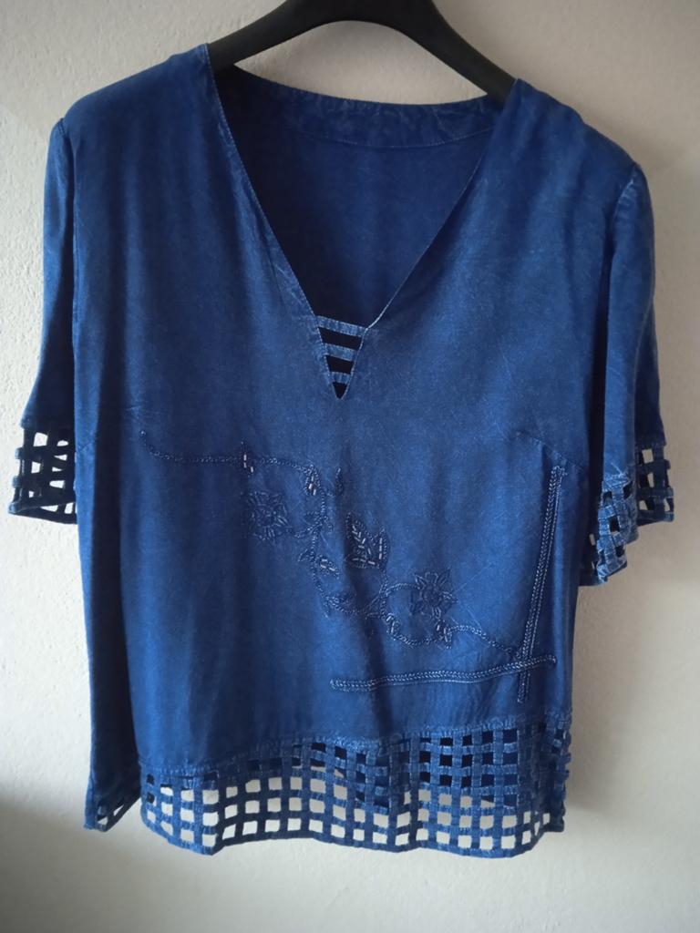 Apart open gewerkt large cobalt blauw 8,00, Ophalen of Verzenden, Zo goed als nieuw, Maat 42/44 (L), Blauw