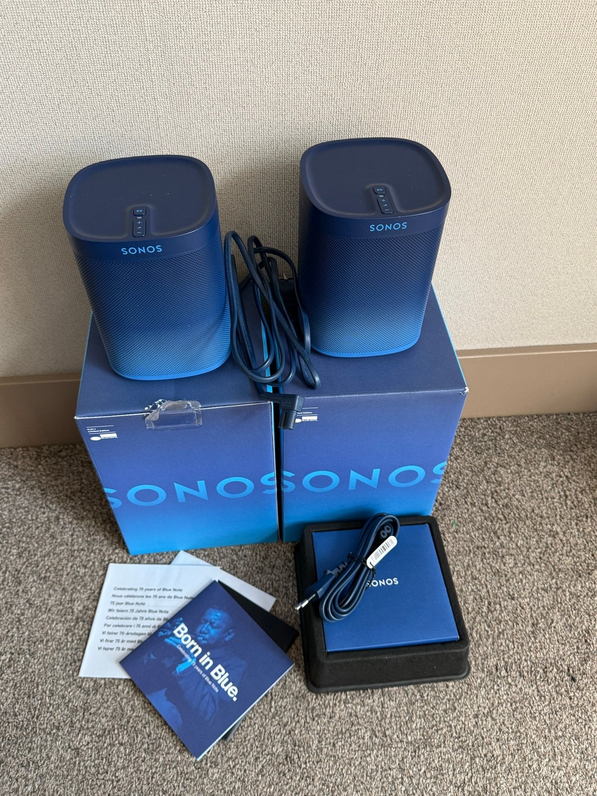 Sonos Play:1 Limited Edition Blue Note (2 stuks), Audio, Tv en Foto, WiFi, Ophalen of Verzenden, Zo goed als nieuw, Sonos