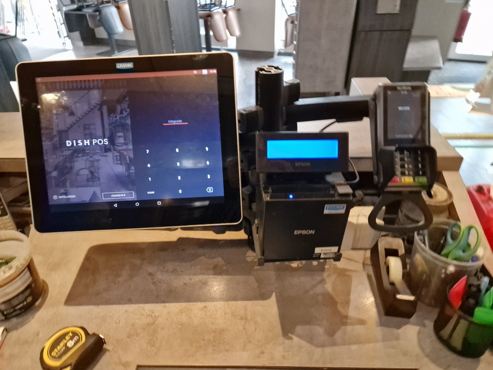 Compleet POS Systeem met Touchscreen, Printer en Pin., Ophalen