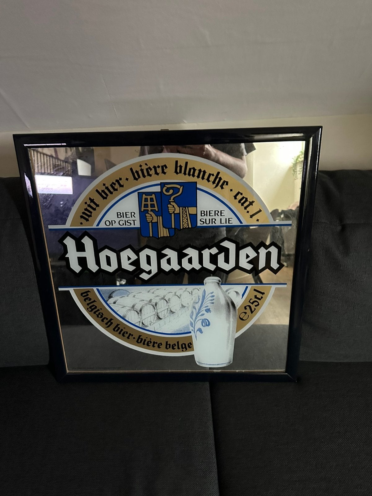 Mooie oude hoogaarden spiegel, Ophalen, Minder dan 50 cm, Zo goed als nieuw, Minder dan 100 cm