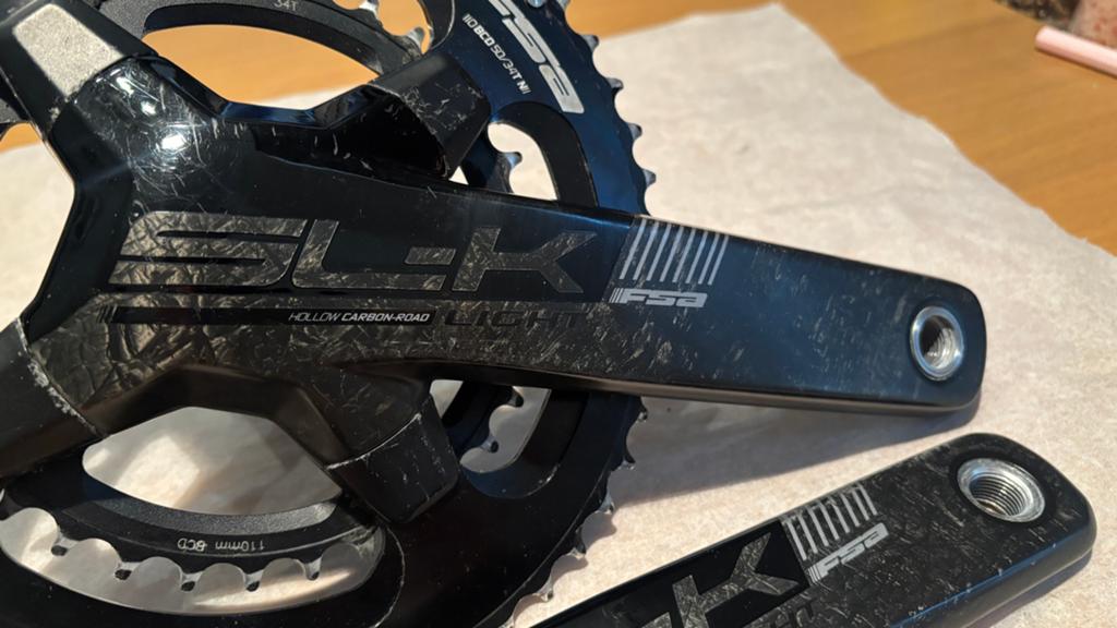 FSA SL-K Light Hollow Carbon-Road Crankstel, Fietsen en Brommers, Fietsonderdelen, Crankstel of Pedalen, Gebruikt, Ophalen of Verzenden