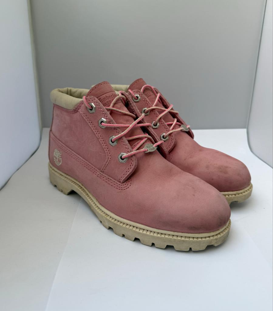 Timberland Roze Enkellaarzen / boots - Maat 39/40, Lage of Enkellaarzen, Ophalen of Verzenden, Roze, Gedragen