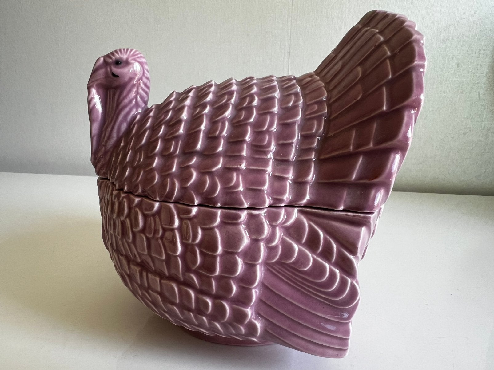 Vintage Frans Vulcain Koekjespot Roze Pink Turkey Kalkoen, Ophalen of Verzenden