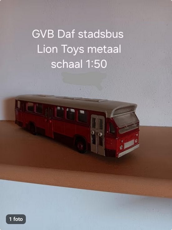 NIEUW: 1:50 LionToys DAF Stadsbus., Hobby en Vrije tijd, Modelauto's | 1:50, Ophalen, Nieuw, Bus of Vrachtwagen, Lion Toys