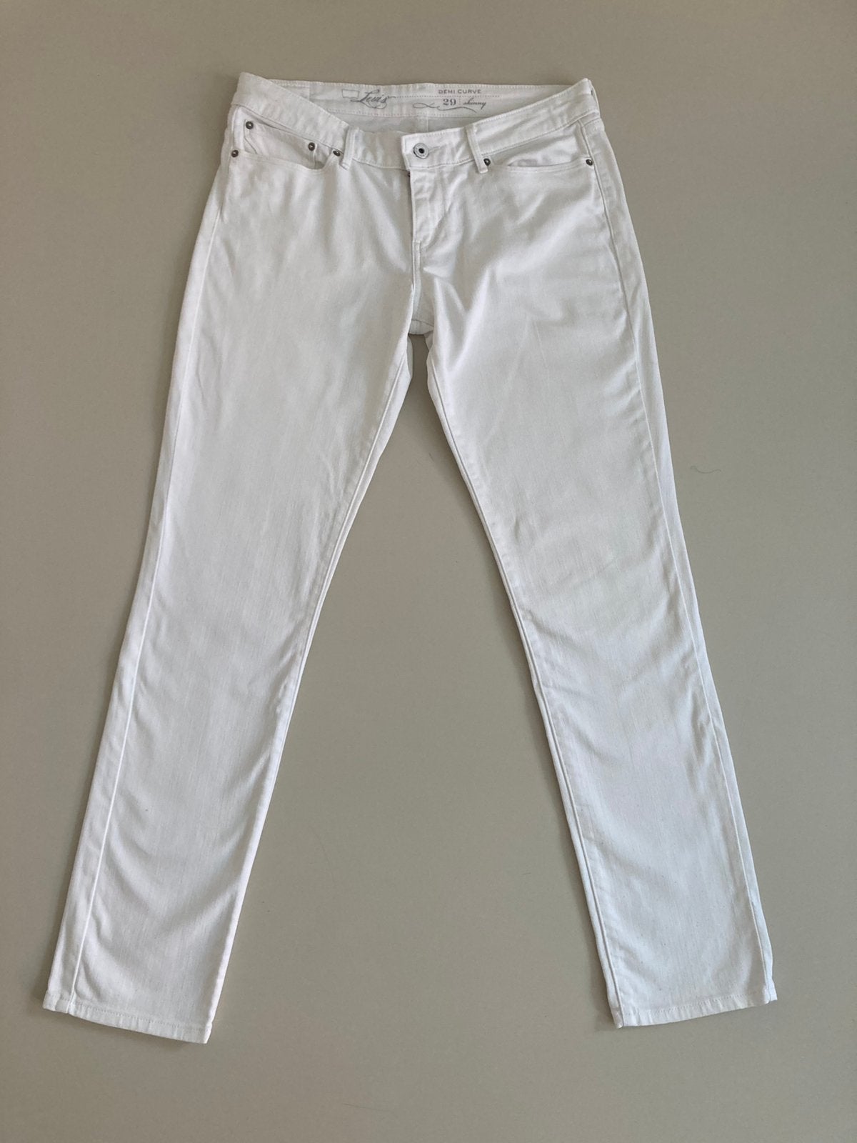 Levi’s Demi Curve skinny  (maat 29 / 32), Ophalen of Verzenden, Gedragen, Wit, W28 - W29 (confectie 36)