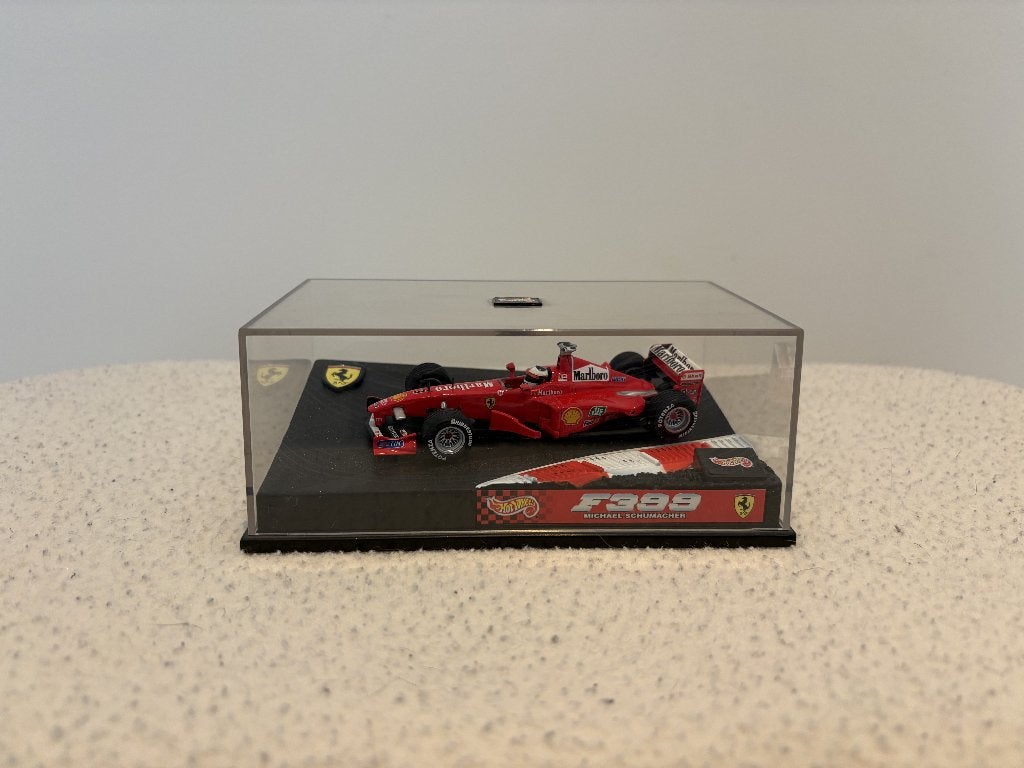 Ferrari F399 Michael Schumacher 1999 – Hot Wheels, Ophalen of Verzenden, Zo goed als nieuw, Auto, Overige merken