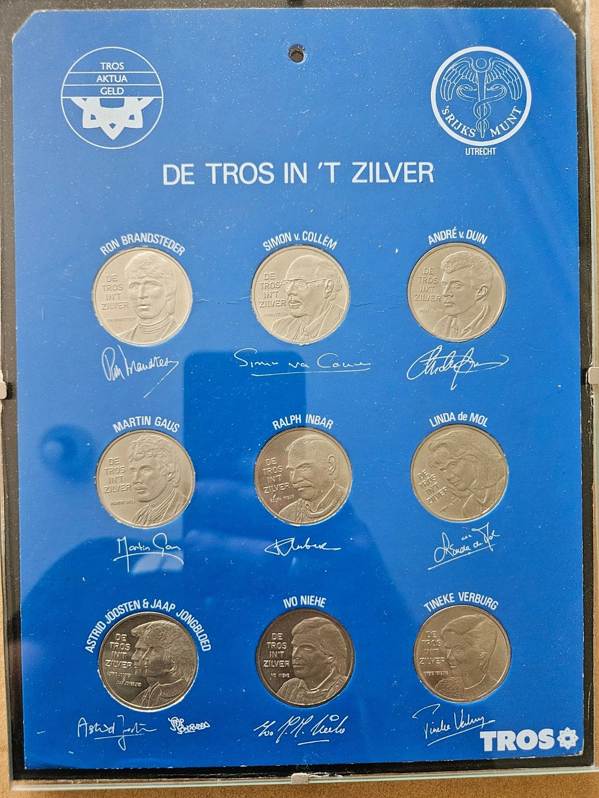 De TROS in 't Zilver - Complete Muntenset, Postzegels en Munten, Ophalen, Setje, Koningin Beatrix, Zilver