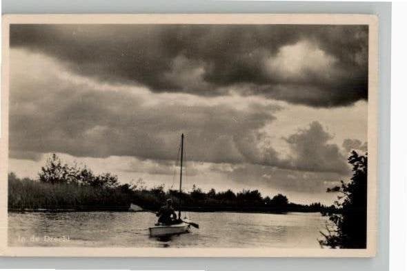 Loosdrechse plassen In de Drecht zie info, Verzenden, 1940 tot 1960, Ongelopen, Noord-Holland