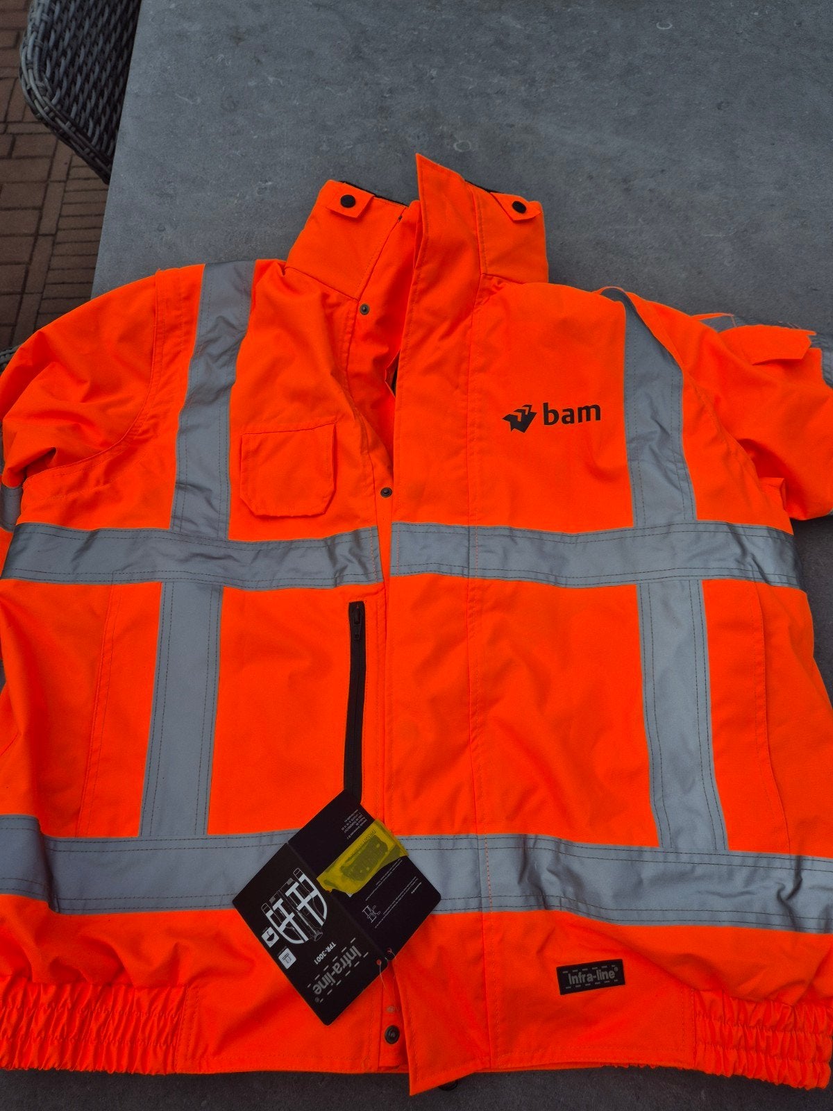 Infra-line BAM Veiligheidsjas - Oranje - Maat XL, Ophalen of Verzenden, Nieuw