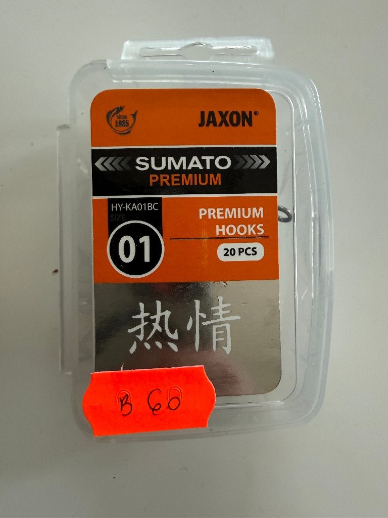 Jaxon Sumato Premium Hooks maat 1 – 20 stuks. (B60), Ophalen of Verzenden, Nieuw, Haak