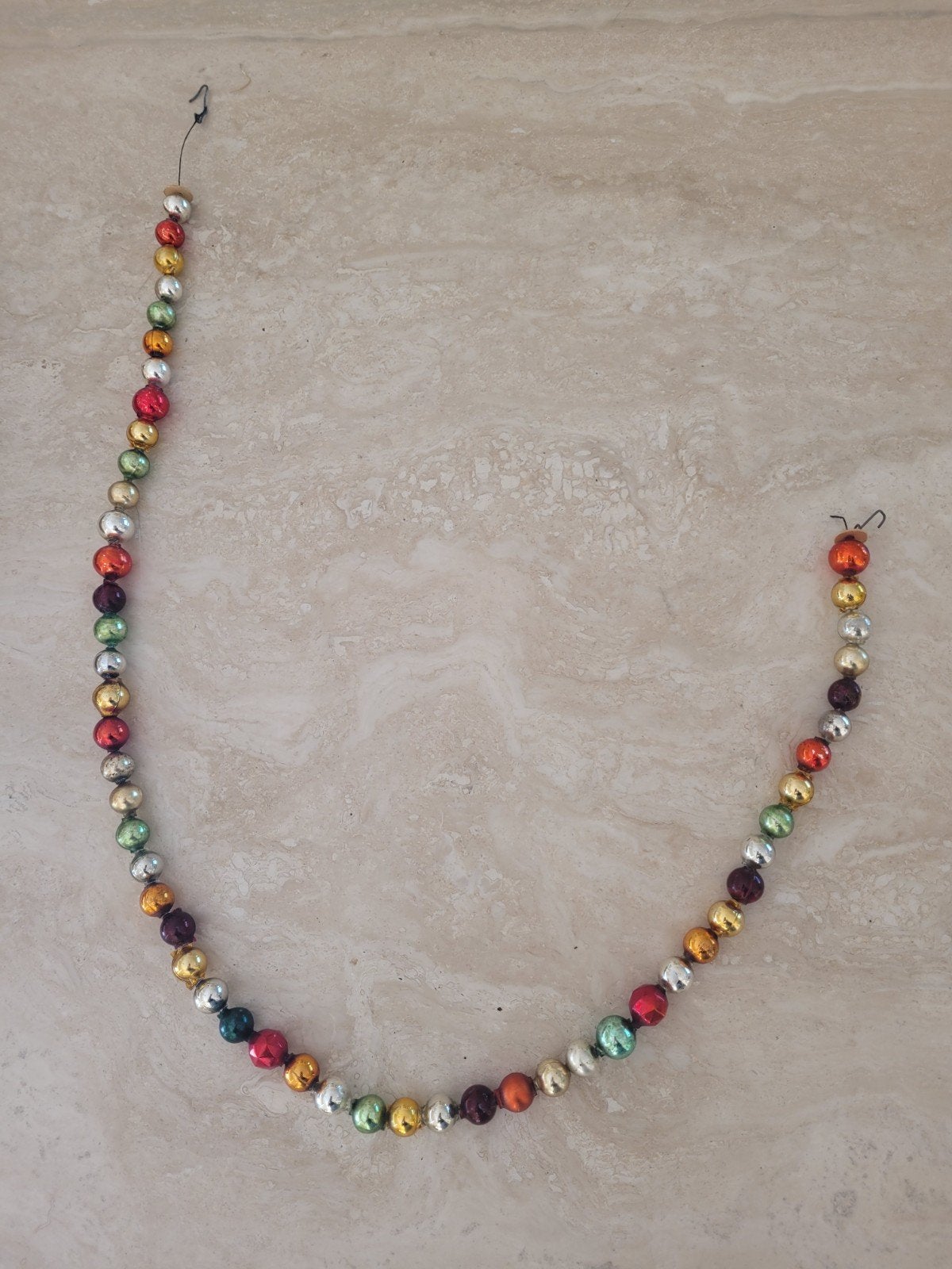 Antieke kerst Kralenketting slinger kerstdecoratie, Ophalen of Verzenden