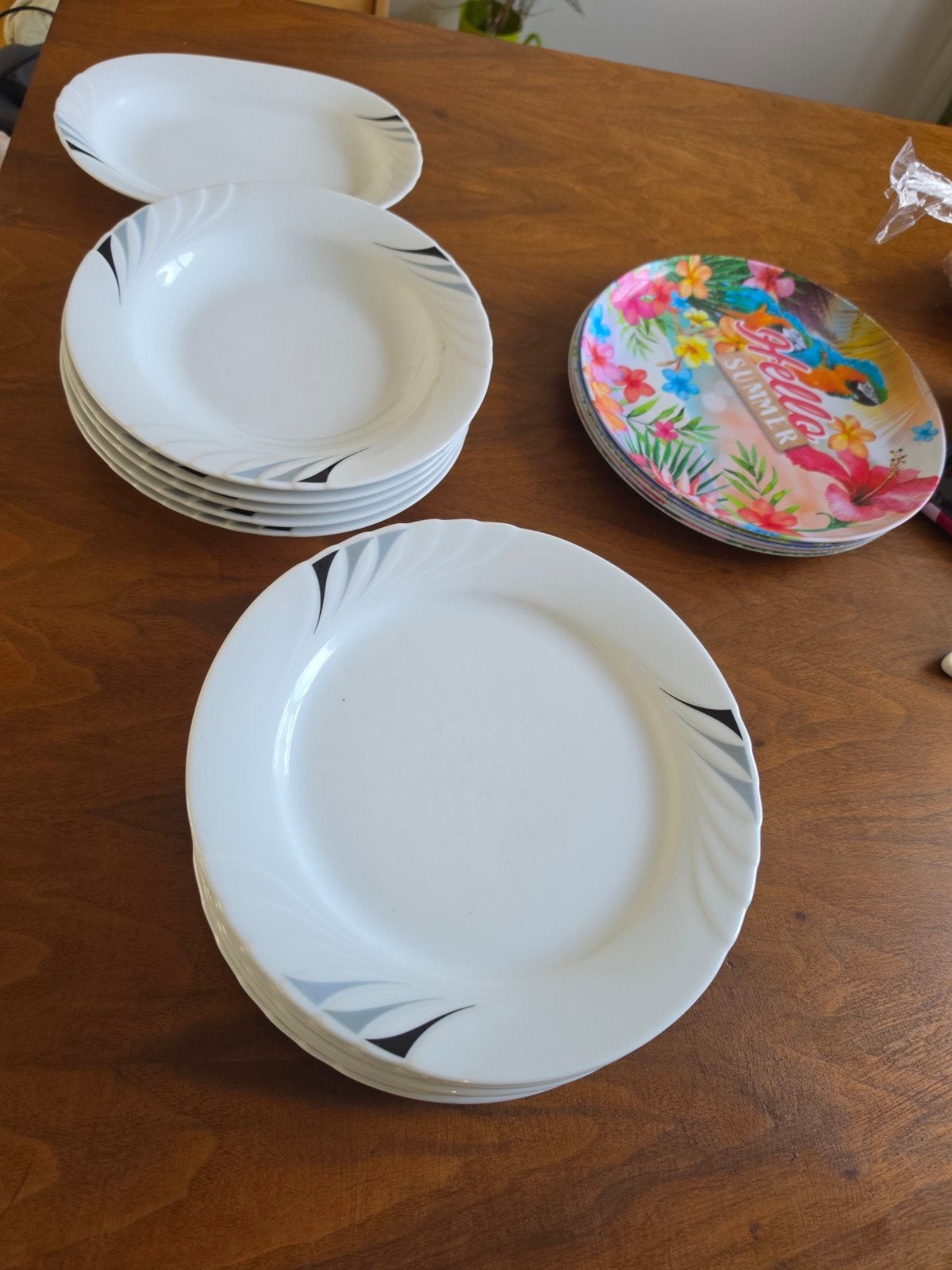 Servies set: 6 diepe en 6 platte borden, Ophalen of Verzenden